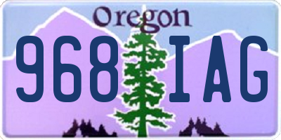 OR license plate 968IAG