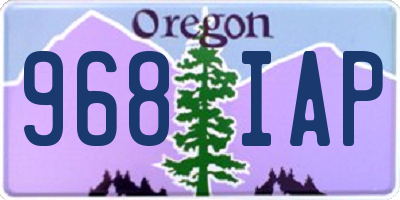 OR license plate 968IAP