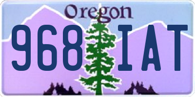 OR license plate 968IAT