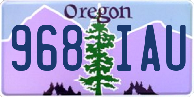 OR license plate 968IAU