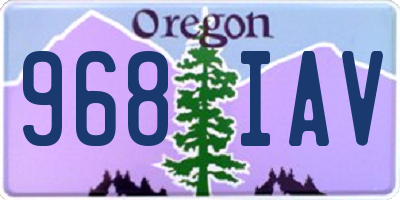 OR license plate 968IAV