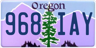 OR license plate 968IAY