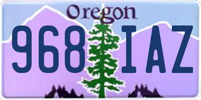 OR license plate 968IAZ