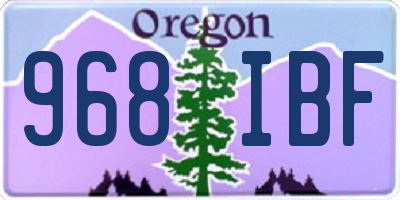 OR license plate 968IBF