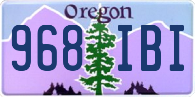 OR license plate 968IBI