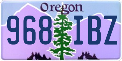 OR license plate 968IBZ