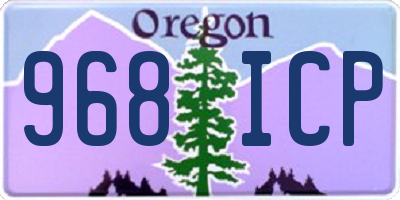 OR license plate 968ICP