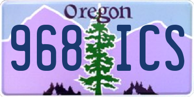 OR license plate 968ICS