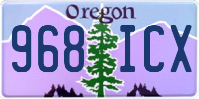 OR license plate 968ICX