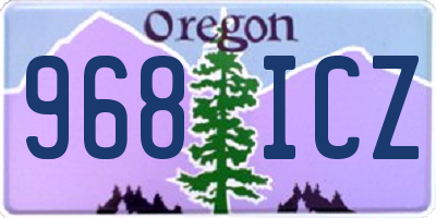 OR license plate 968ICZ