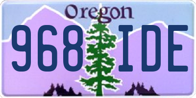 OR license plate 968IDE