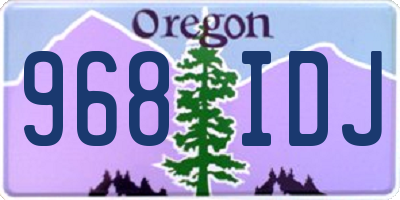 OR license plate 968IDJ