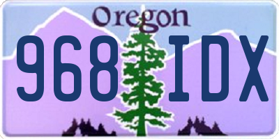 OR license plate 968IDX