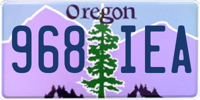 OR license plate 968IEA