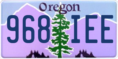 OR license plate 968IEE