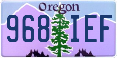 OR license plate 968IEF