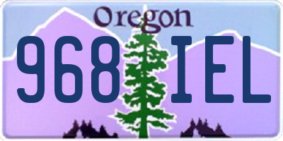 OR license plate 968IEL