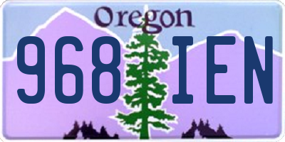 OR license plate 968IEN