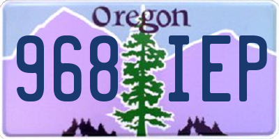 OR license plate 968IEP