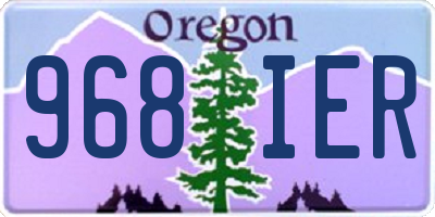 OR license plate 968IER
