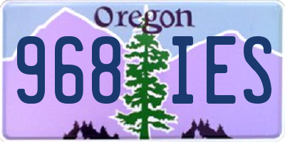 OR license plate 968IES