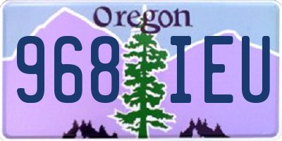 OR license plate 968IEU