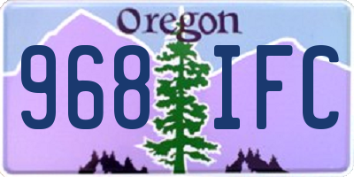 OR license plate 968IFC