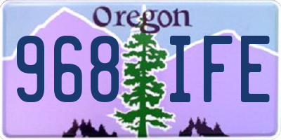 OR license plate 968IFE
