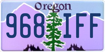 OR license plate 968IFF