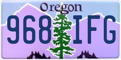 OR license plate 968IFG