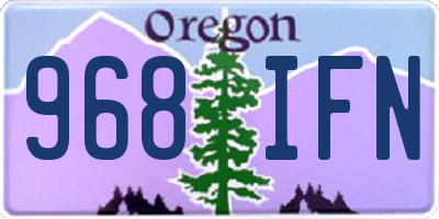 OR license plate 968IFN