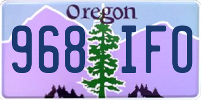 OR license plate 968IFO