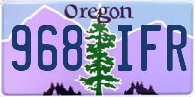 OR license plate 968IFR