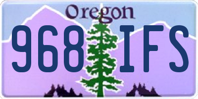 OR license plate 968IFS