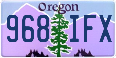 OR license plate 968IFX