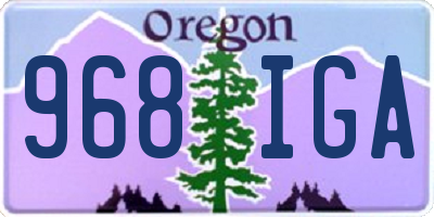 OR license plate 968IGA