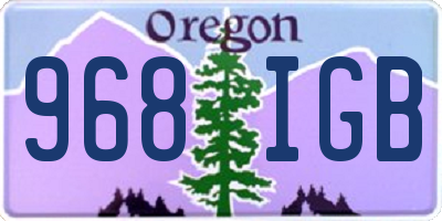 OR license plate 968IGB