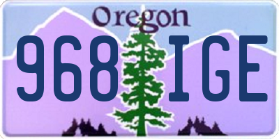 OR license plate 968IGE