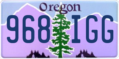 OR license plate 968IGG