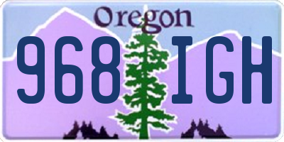 OR license plate 968IGH