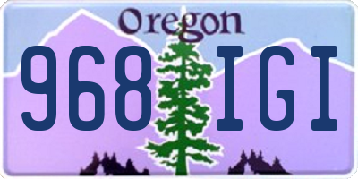 OR license plate 968IGI