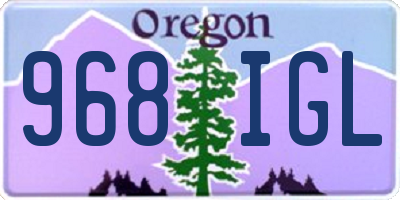 OR license plate 968IGL