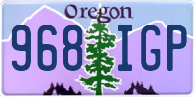OR license plate 968IGP