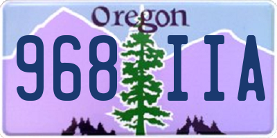OR license plate 968IIA