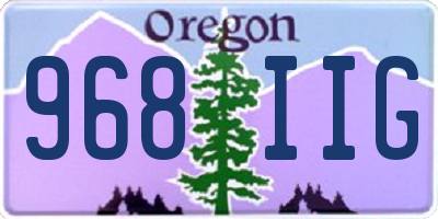 OR license plate 968IIG