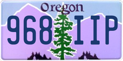 OR license plate 968IIP