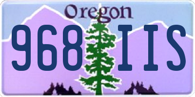 OR license plate 968IIS