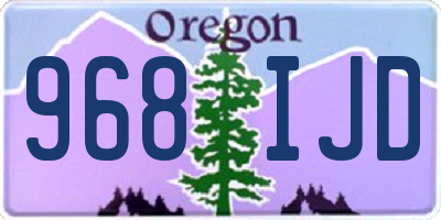 OR license plate 968IJD