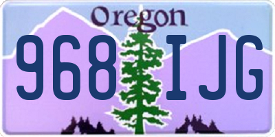 OR license plate 968IJG