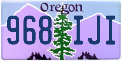 OR license plate 968IJI